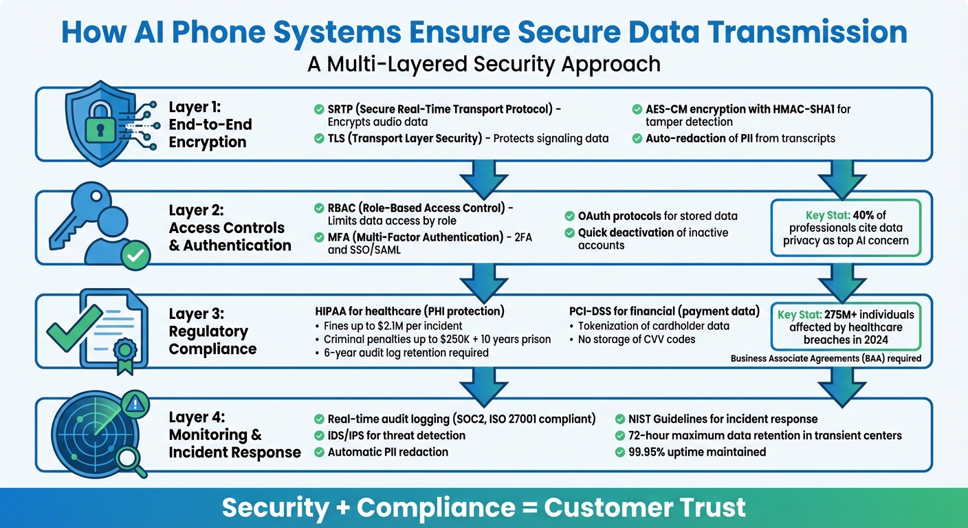 4 Security Layers in AI Phone Systems for Data Protection