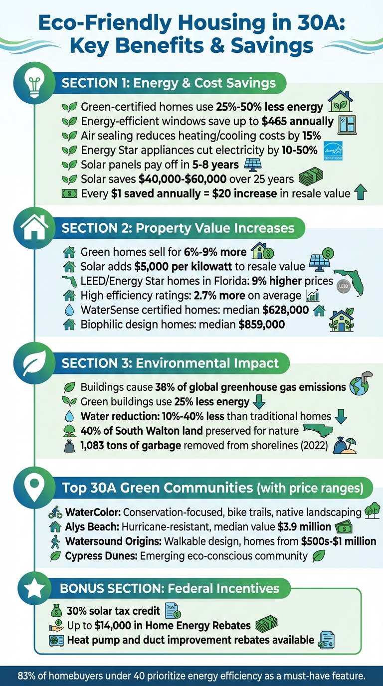 Eco-Friendly Housing Benefits and Cost Savings in 30A Florida