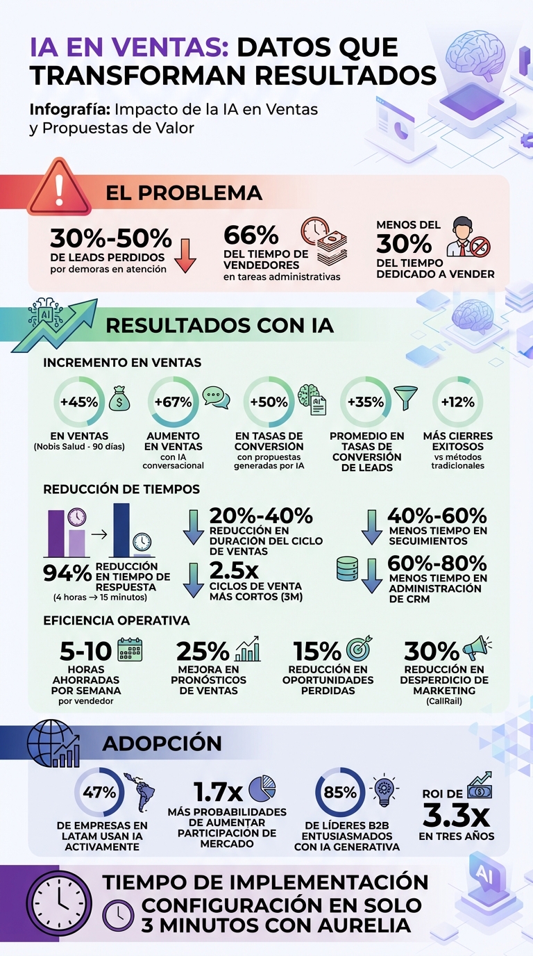Impacto de la IA en Ventas: Estadísticas y Resultados Clave