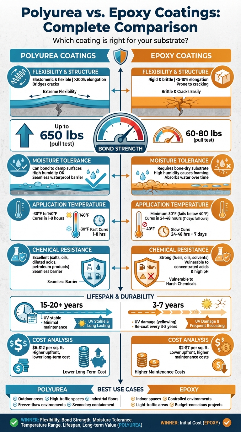 Polyurea vs Epoxy Coatings: Complete Performance Comparison