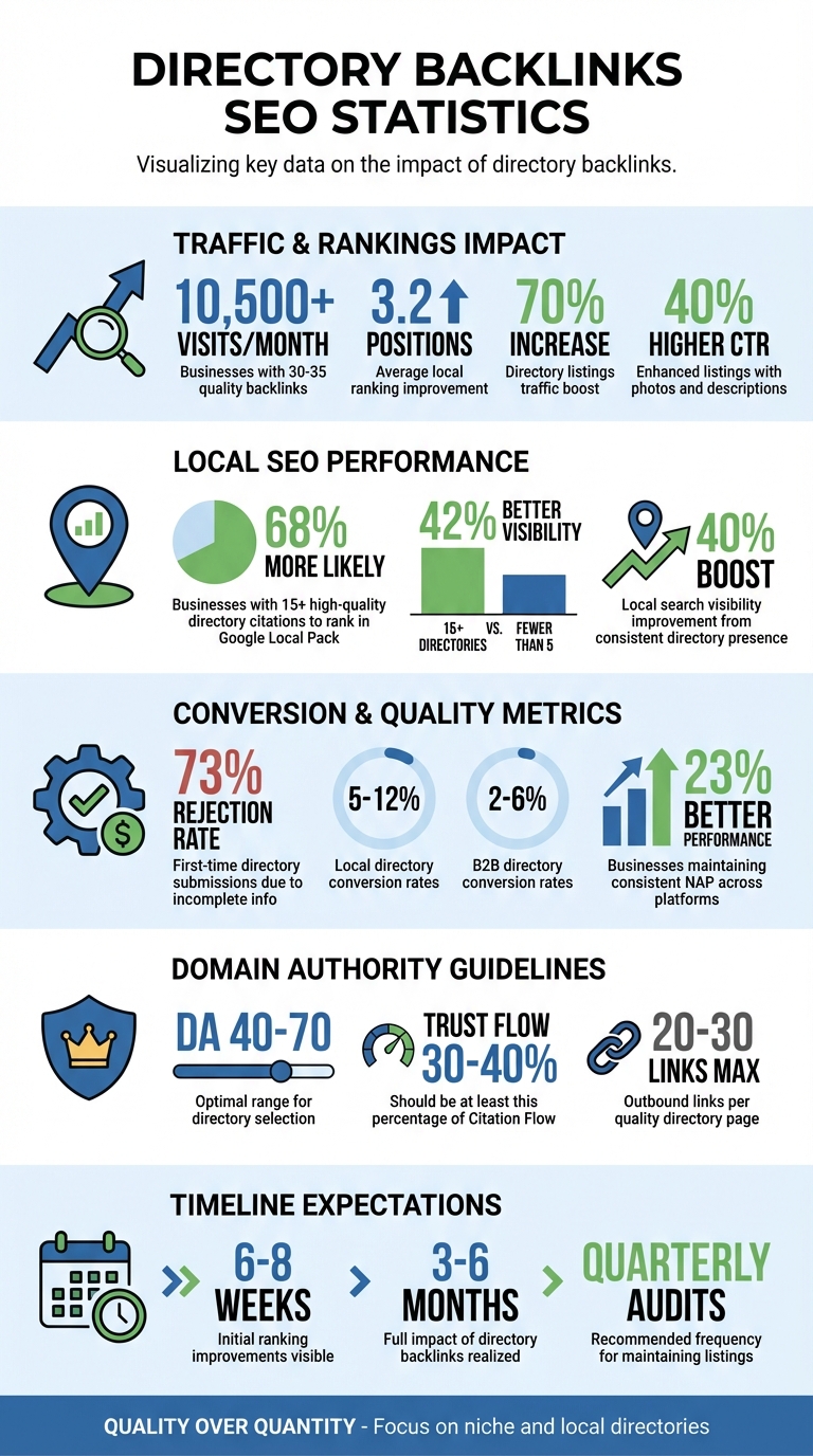 Directory Backlinks SEO Impact Statistics and Key Metrics