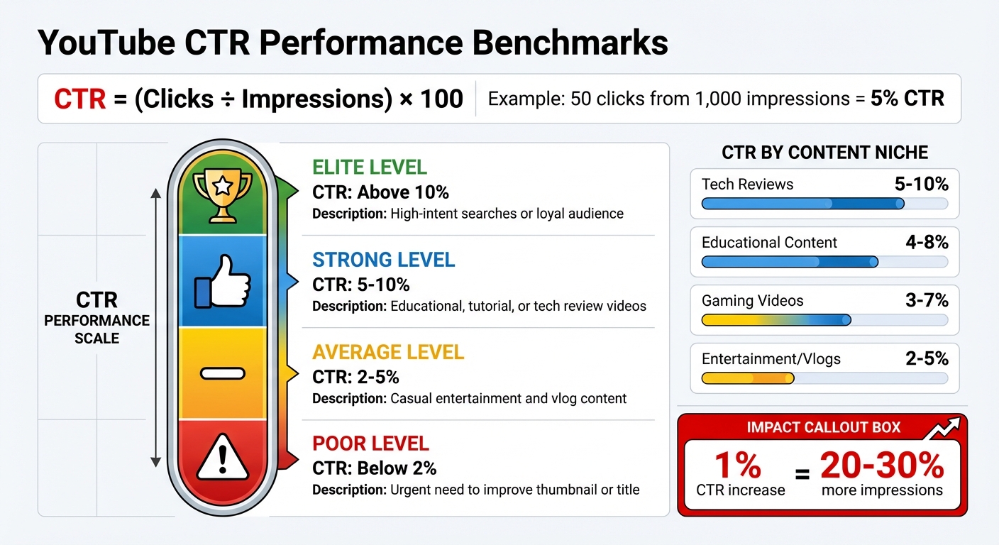 YouTube CTR Benchmarks and Performance Levels Guide