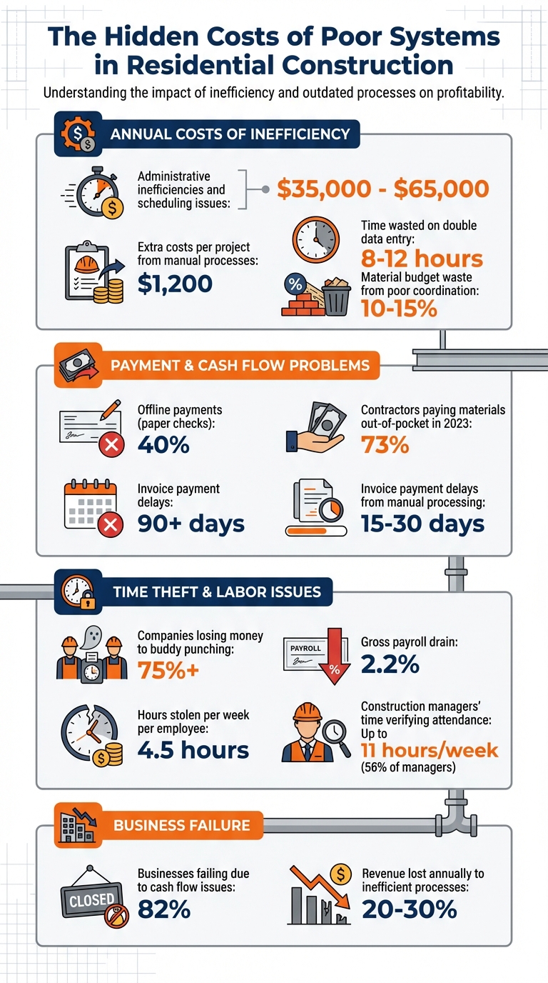 The Cost of Inefficiency: How Poor Systems Impact Residential Construction Businesses