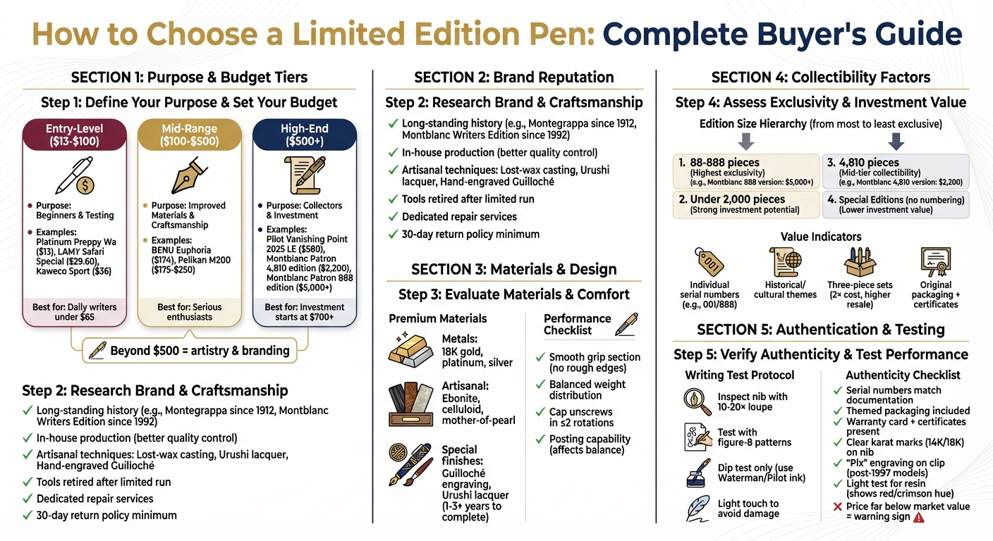 Limited Edition Pen Buying Guide: Budget Tiers and Key Features