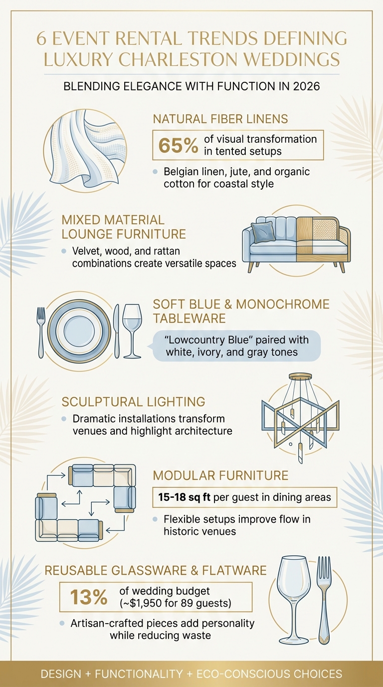 6 Luxury Wedding Rental Trends for Charleston 2026