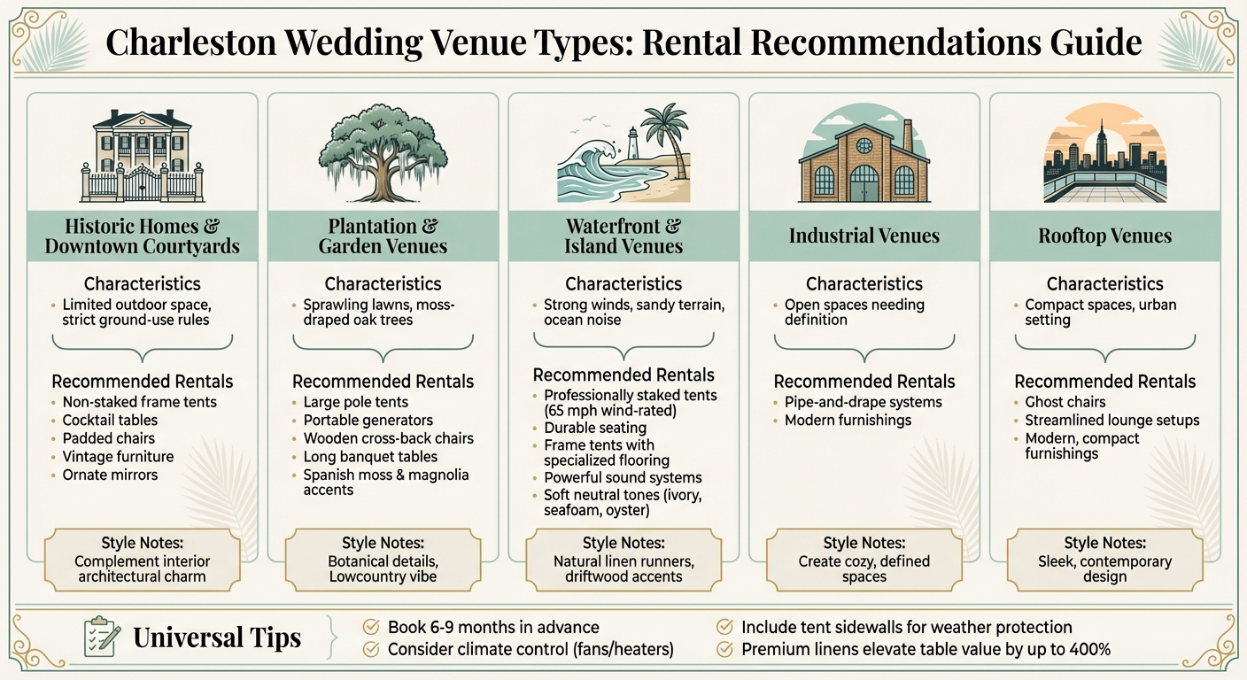 Charleston Wedding Venue Types and Recommended Luxury Rentals Guide