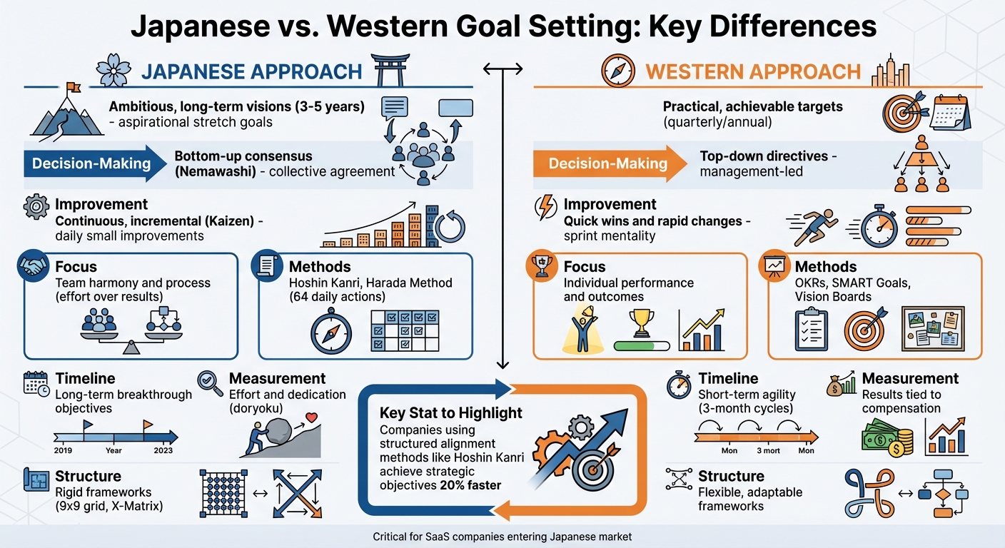 Japanese vs Western Goal Setting Approaches: Key Differences Comparison