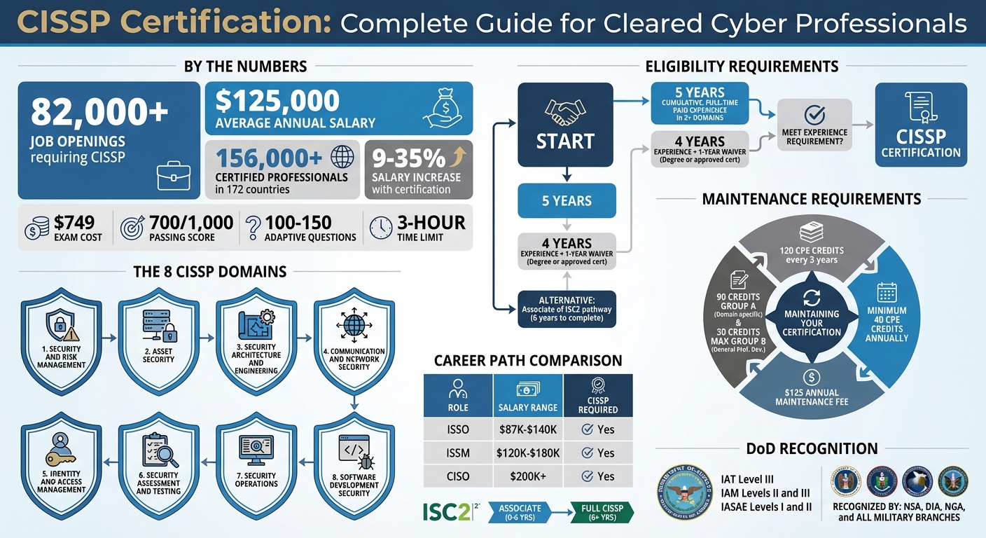 CISSP Certification Requirements and Career Benefits for Cleared Cybersecurity Professionals