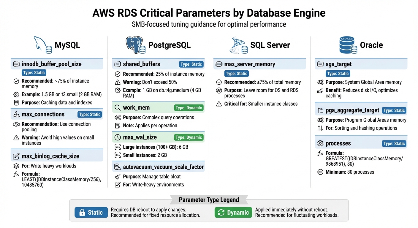 AWS RDS Parameter Tuning Guide by Database Engine