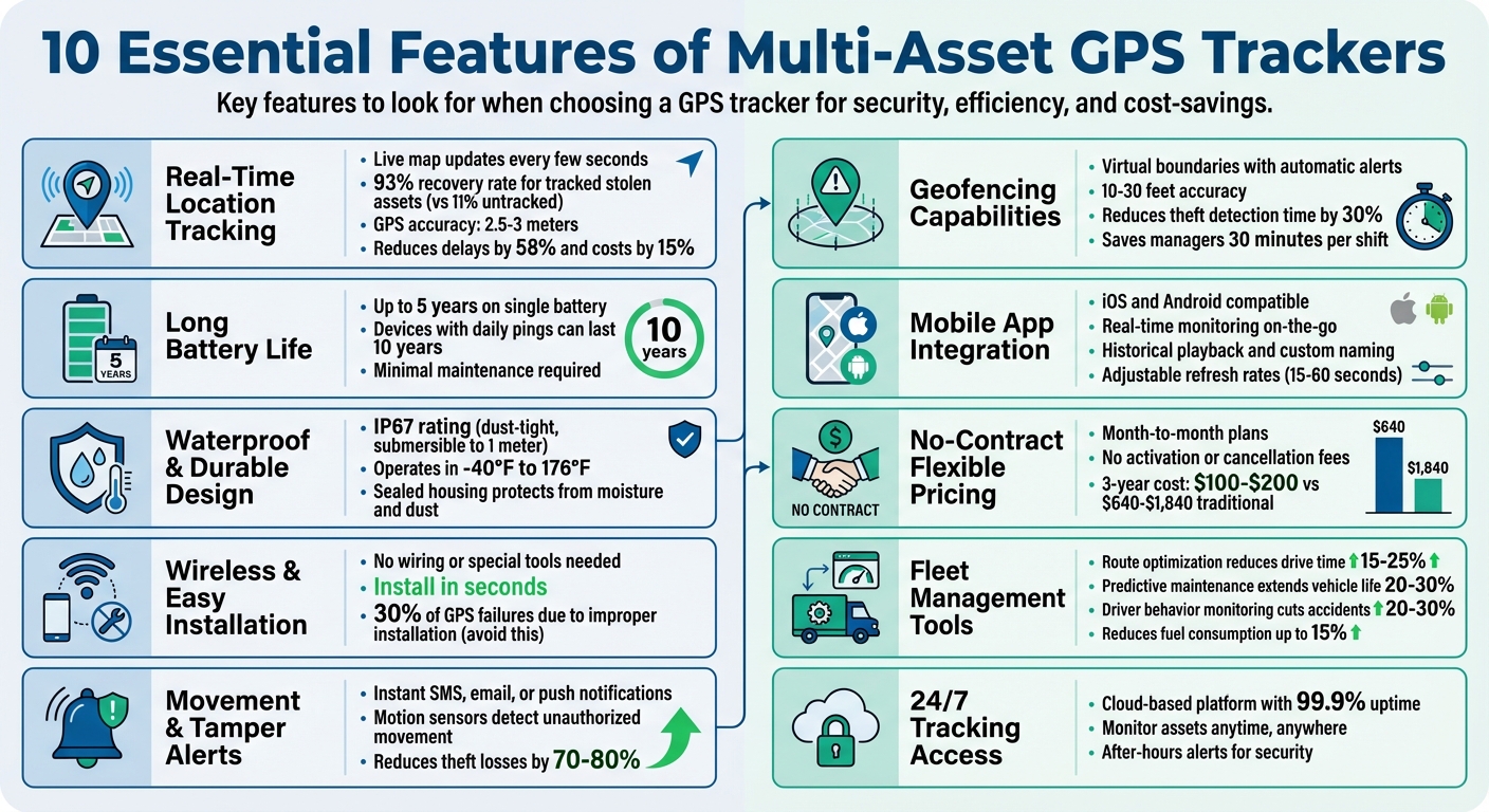 10 Essential Features of Multi-Asset GPS Trackers