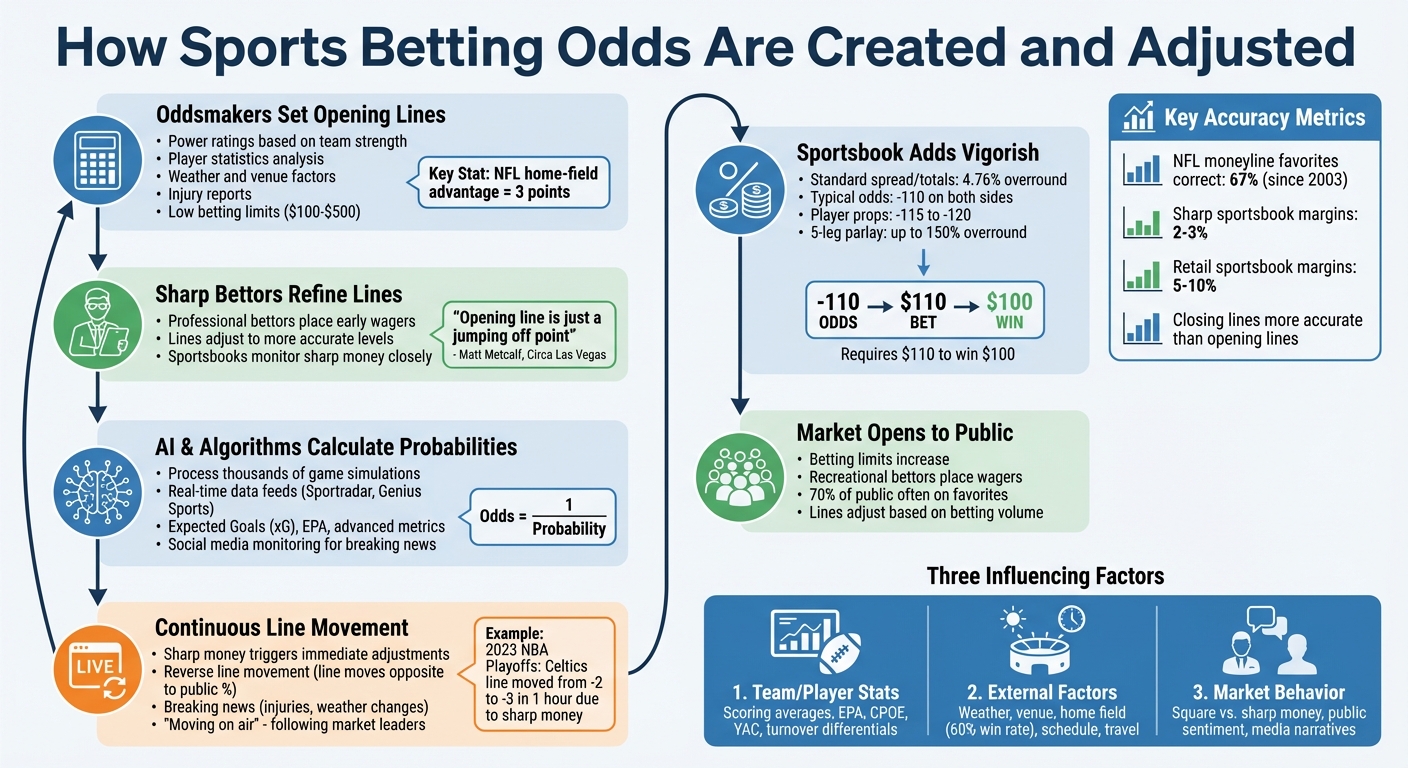 How Sports Betting Odds Are Created and Adjusted