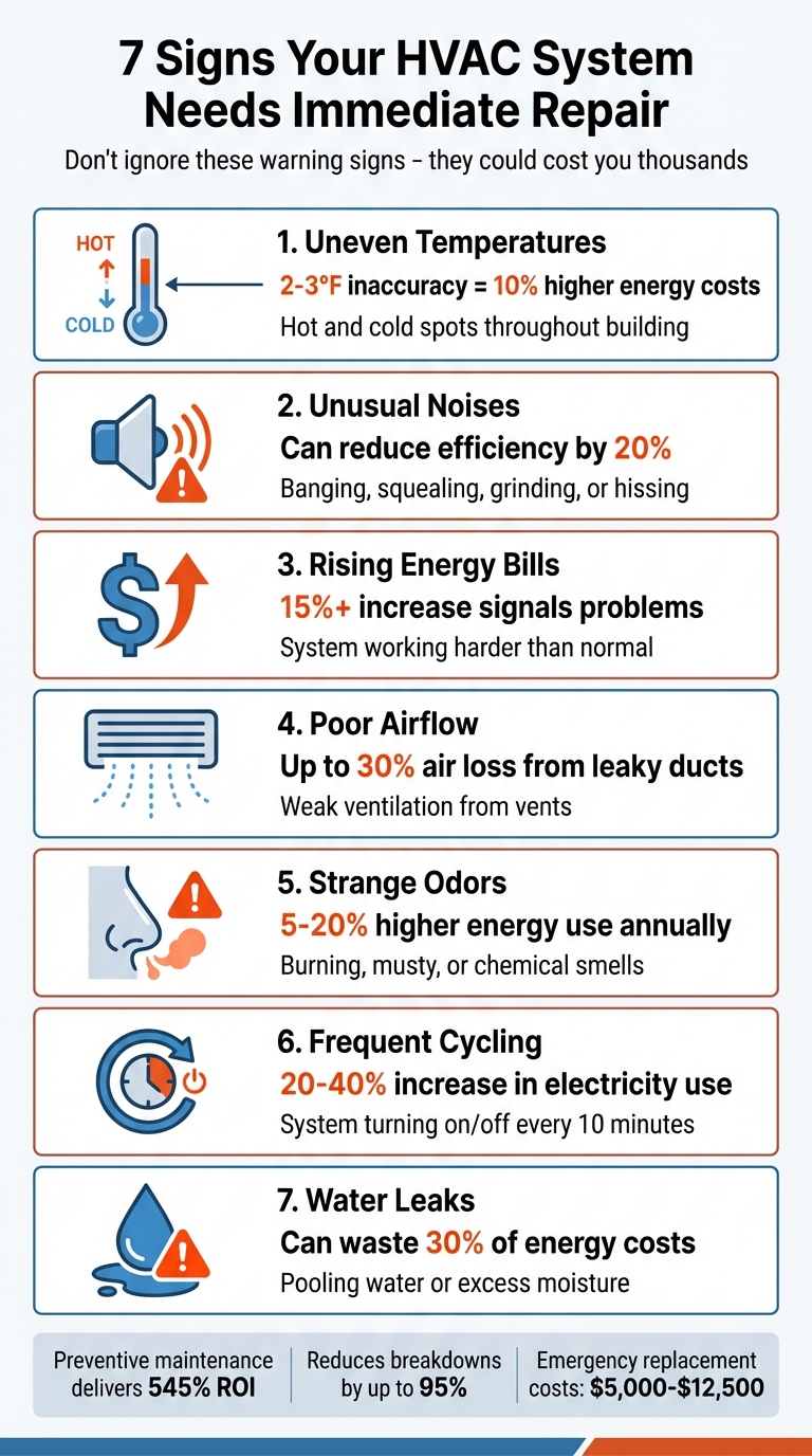 Warning signs your HVAC system needs immediate repair