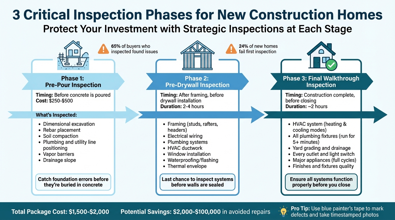 3 Critical Inspection Phases for New Construction Homes