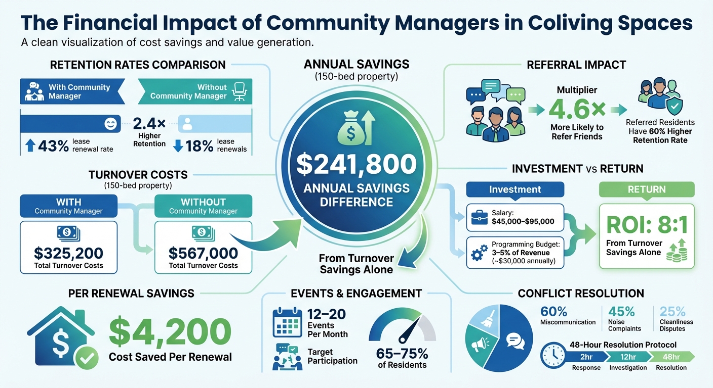 Financial Impact of Community Managers in Coliving Spaces