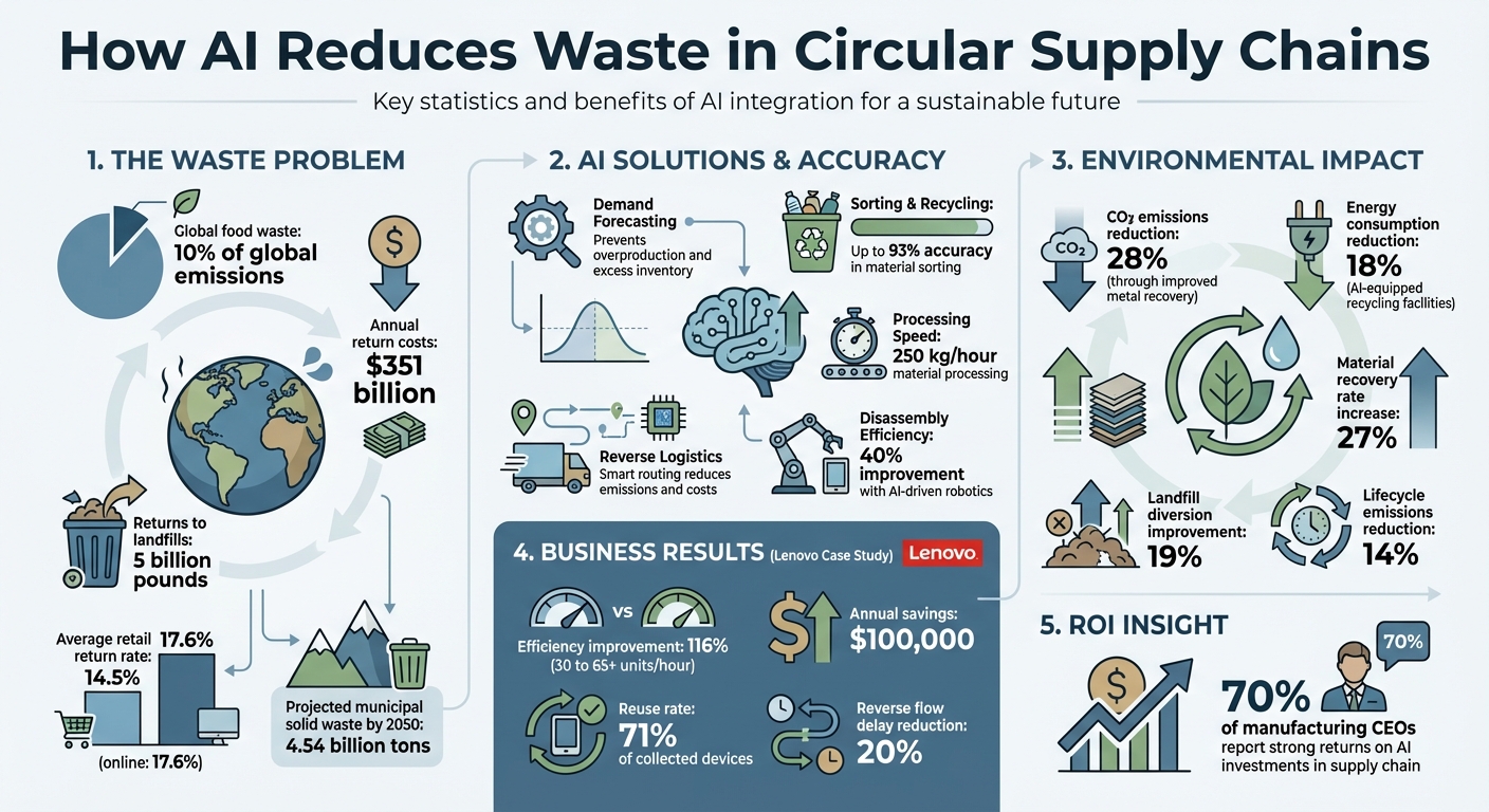 AI Impact on Circular Supply Chain Waste Reduction: Key Statistics and Benefits