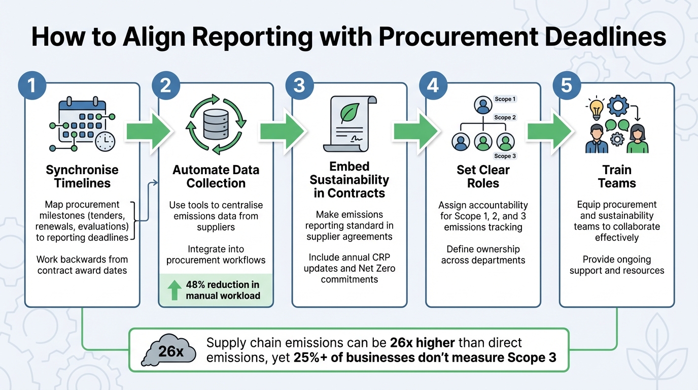 5-Step Process to Align Sustainability Reporting with Procurement Deadlines