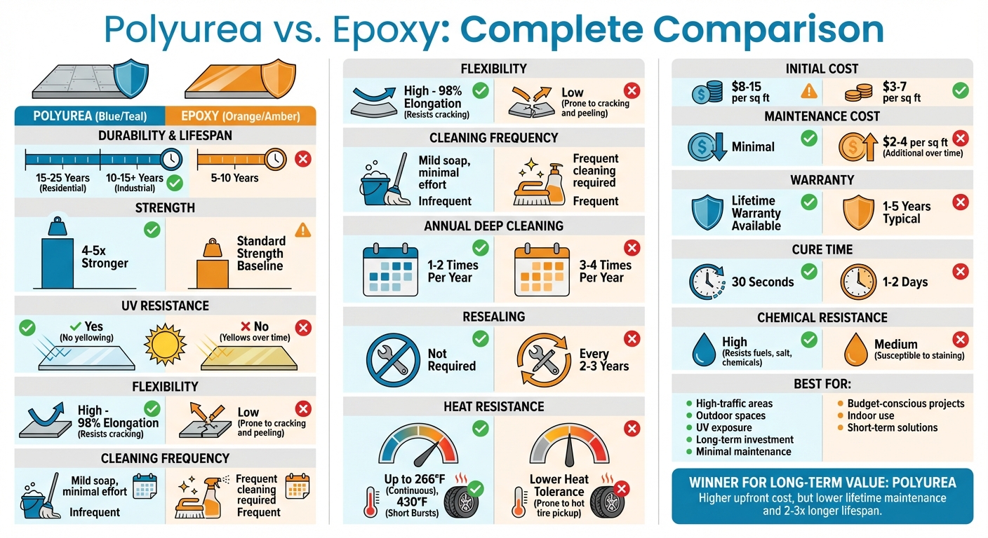 Polyurea Vs. Epoxy: Cleaning And Maintenance Tips 5 Polyurea Vs Epoxy Coating Comparison: Maintenance, Cost, And Durability