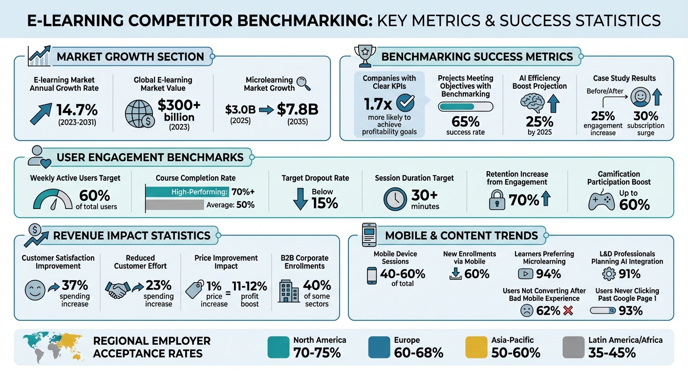 E-Learning Benchmarking Key Metrics and Success Statistics