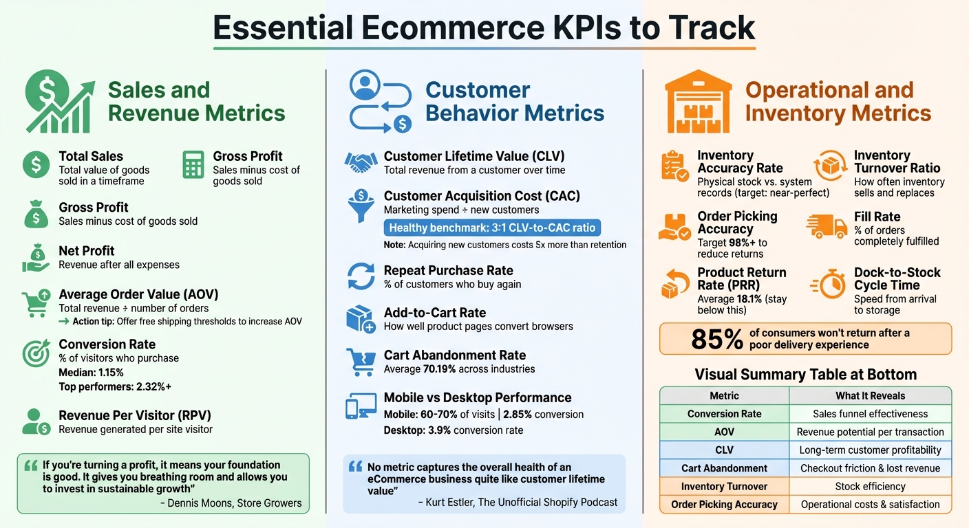 Essential Ecommerce KPIs by Category: Sales, Customer Behavior, and Operations