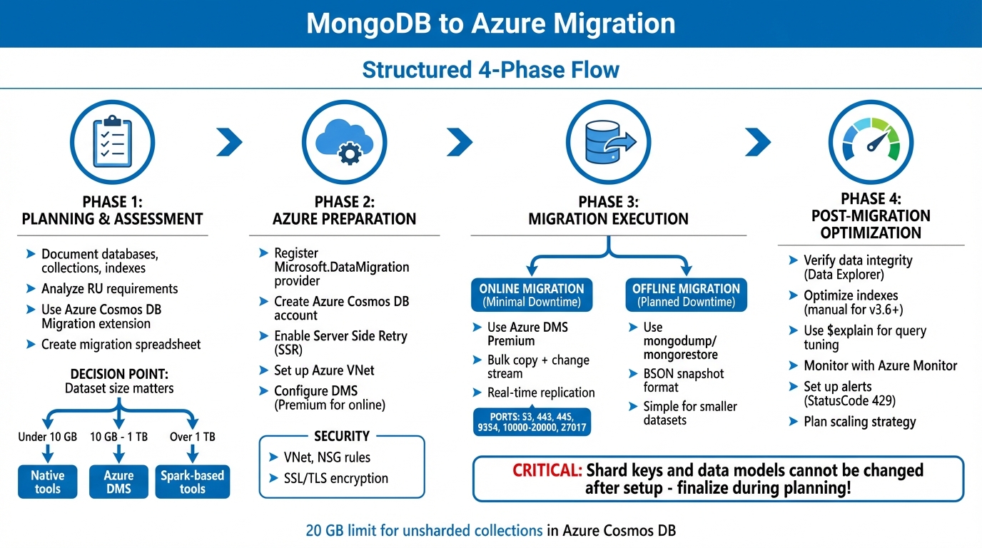 MongoDB to Azure Migration Process: 4 Key Phases