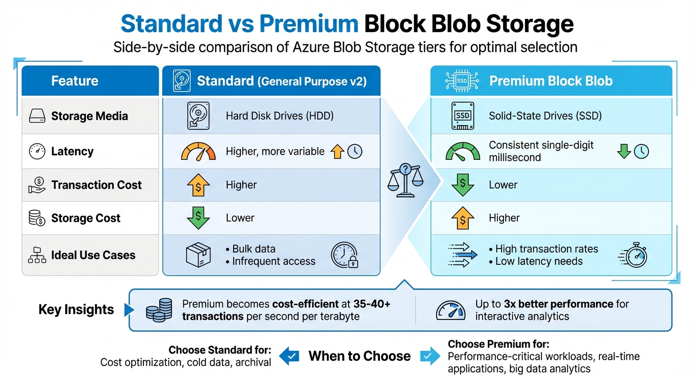 Azure Blob Storage: Standard vs Premium Performance Comparison