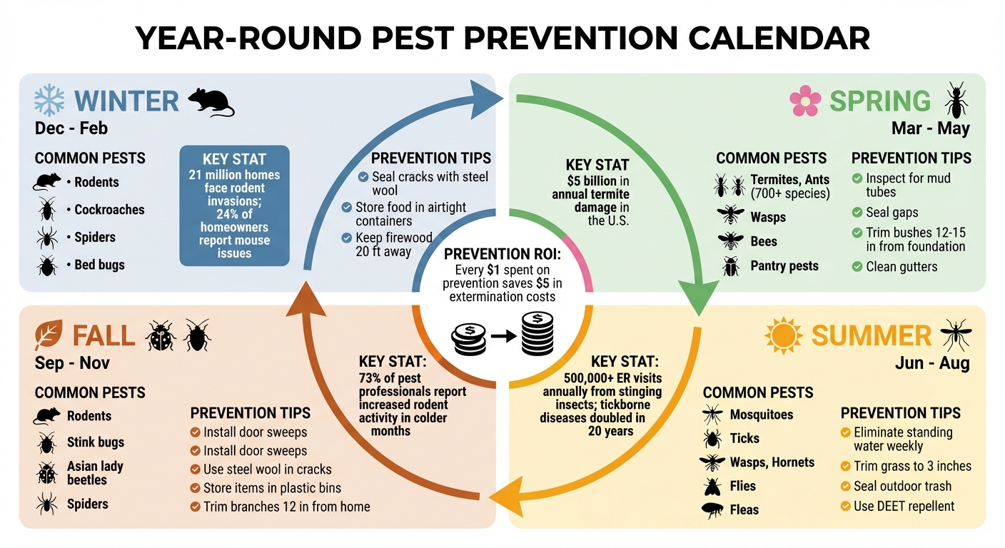 Seasonal Pest Calendar: Common Pests and Prevention Tips by Season