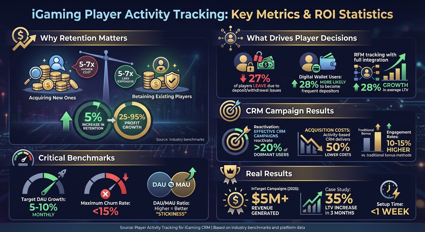 Key Player Activity Metrics and ROI Statistics for iGaming CRM