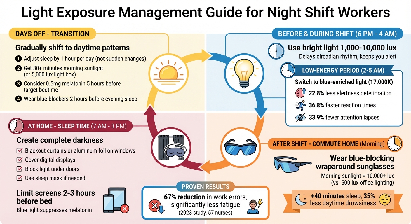 Light Exposure Management Guide for Night Shift Workers