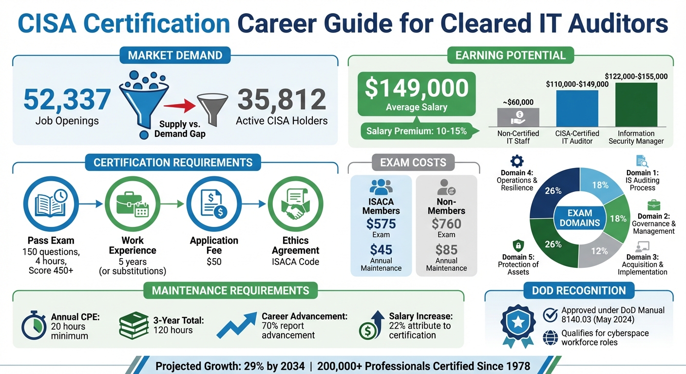 CISA Certification Career Guide: Key Statistics and Requirements