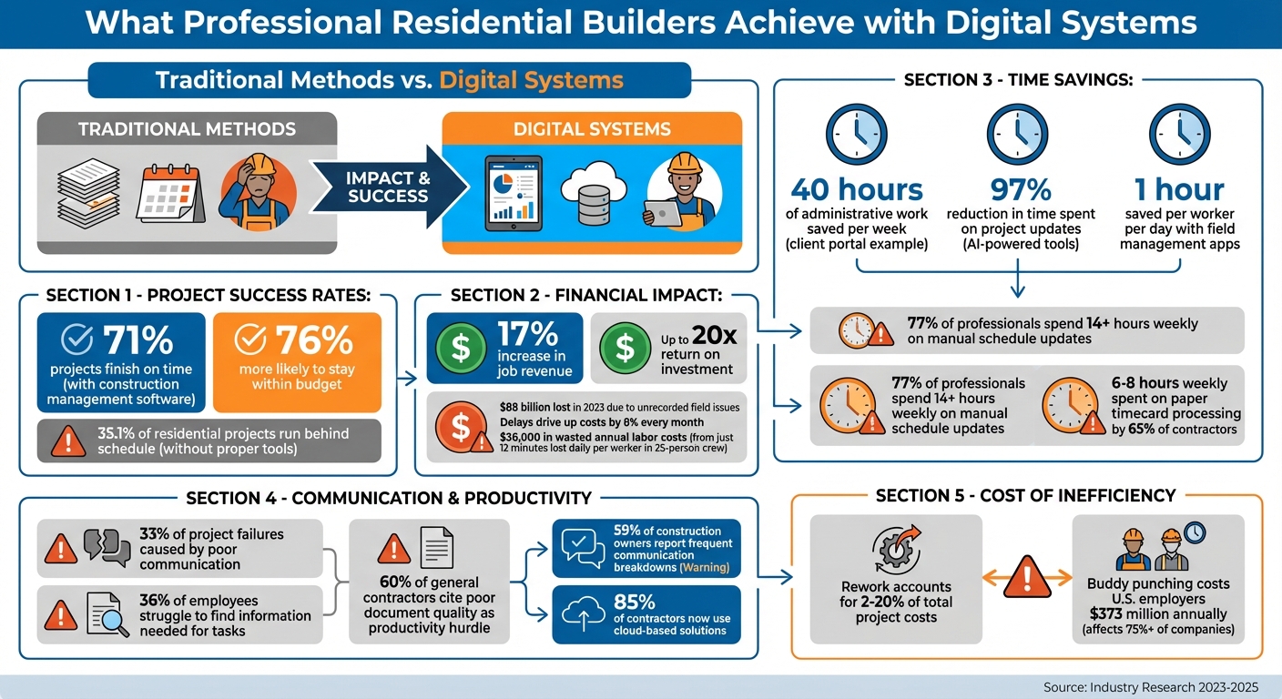 Construction Management Software Impact: Key Statistics for Residential Builders