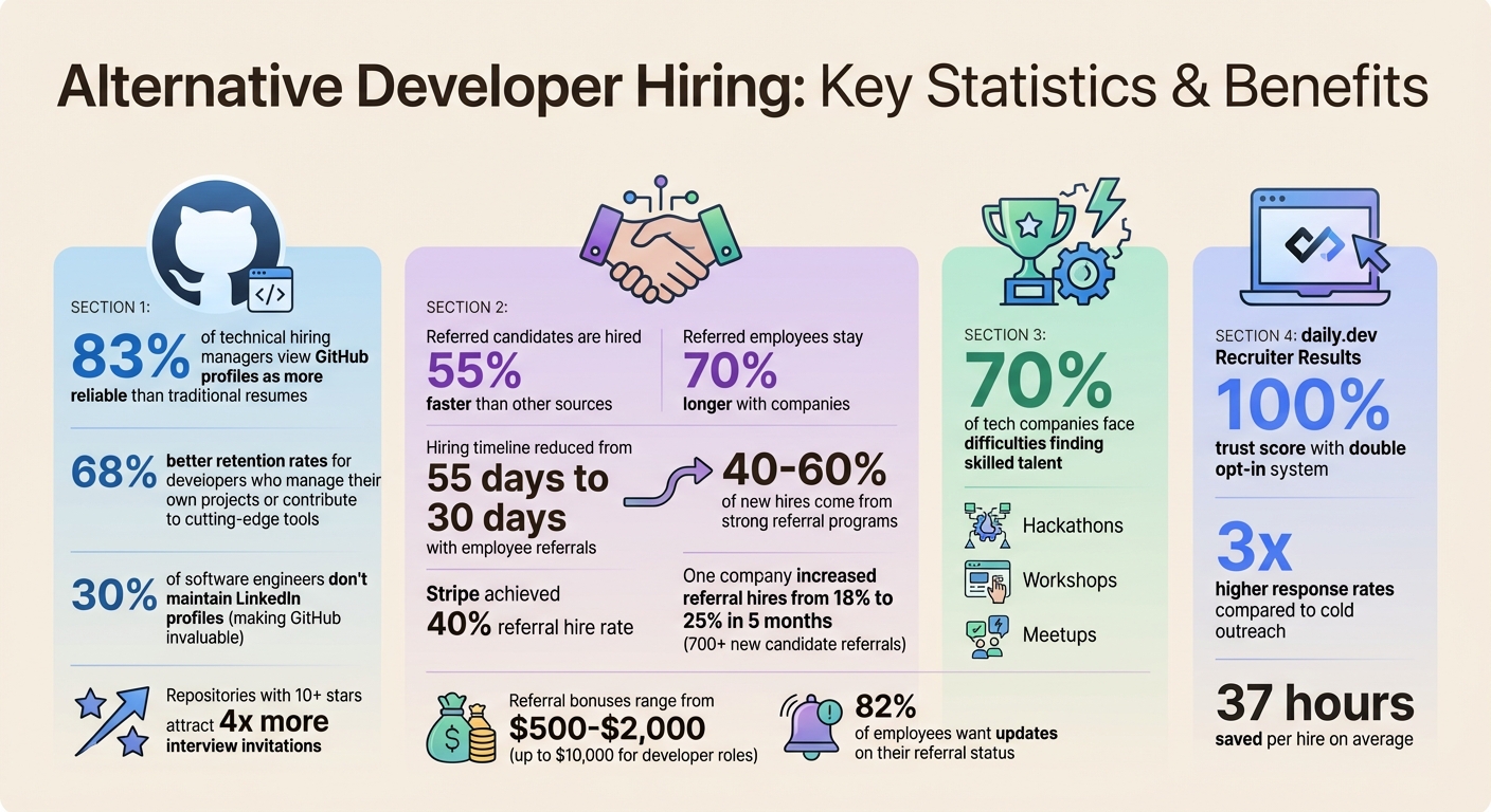 Developer Hiring Statistics: Referrals, Open-Source & Event Recruitment ROI