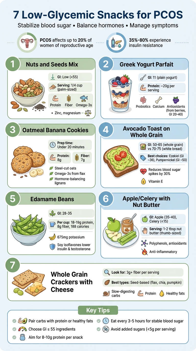 7 Low-Glycemic Snacks for PCOS Management with Nutritional Benefits