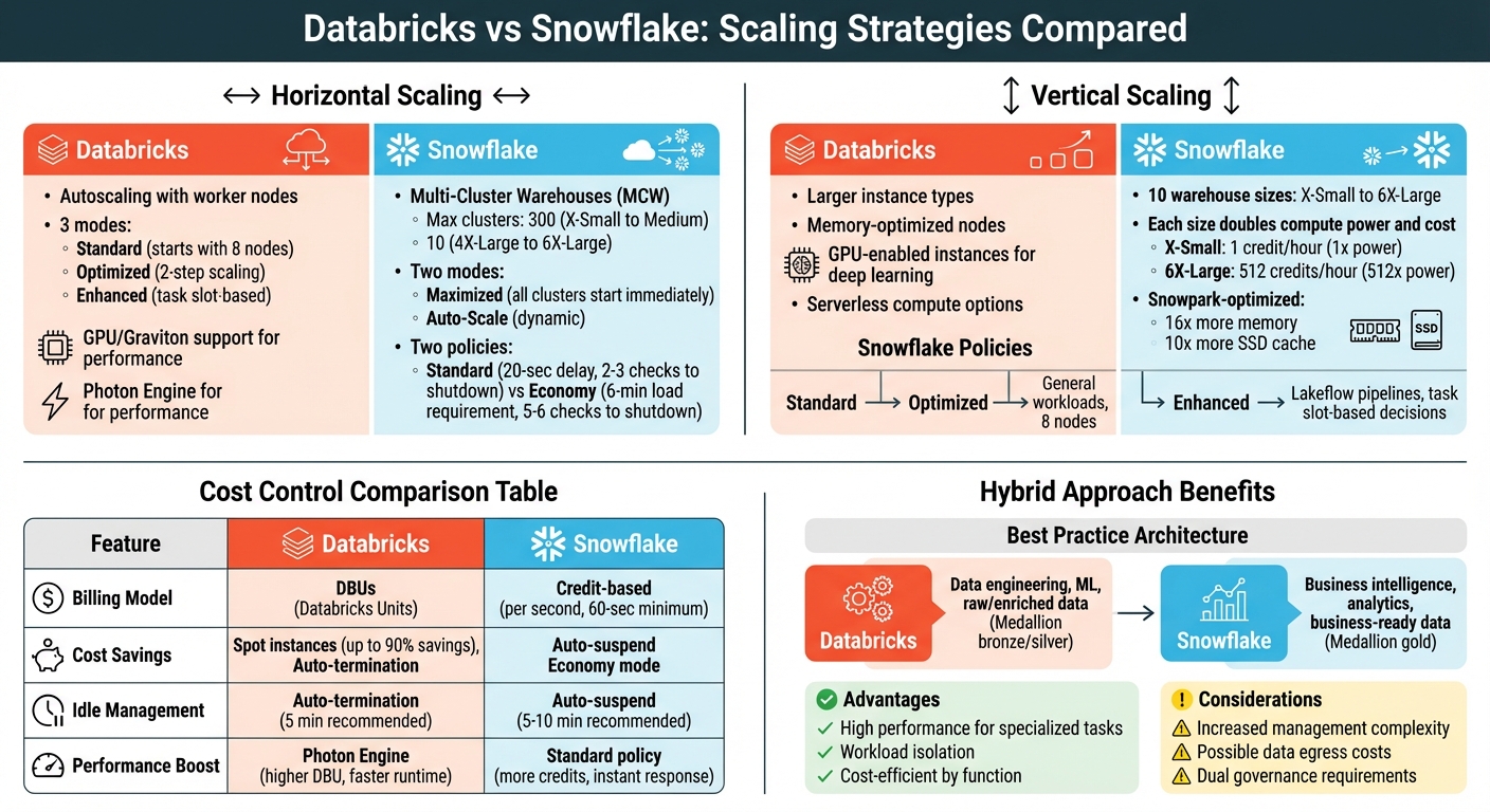 Databricks vs Snowflake Scaling Strategies Comparison