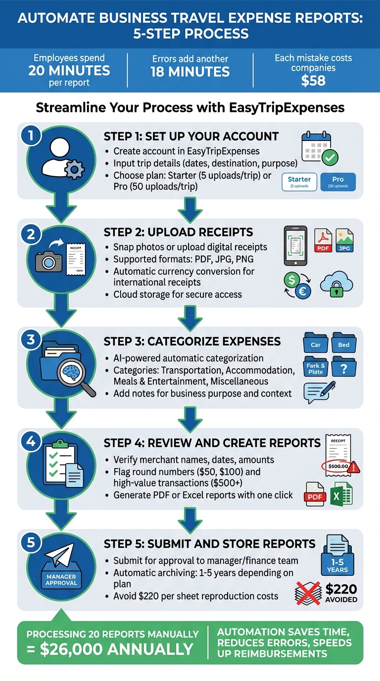 5 Steps to Automate Business Travel Expense Reports