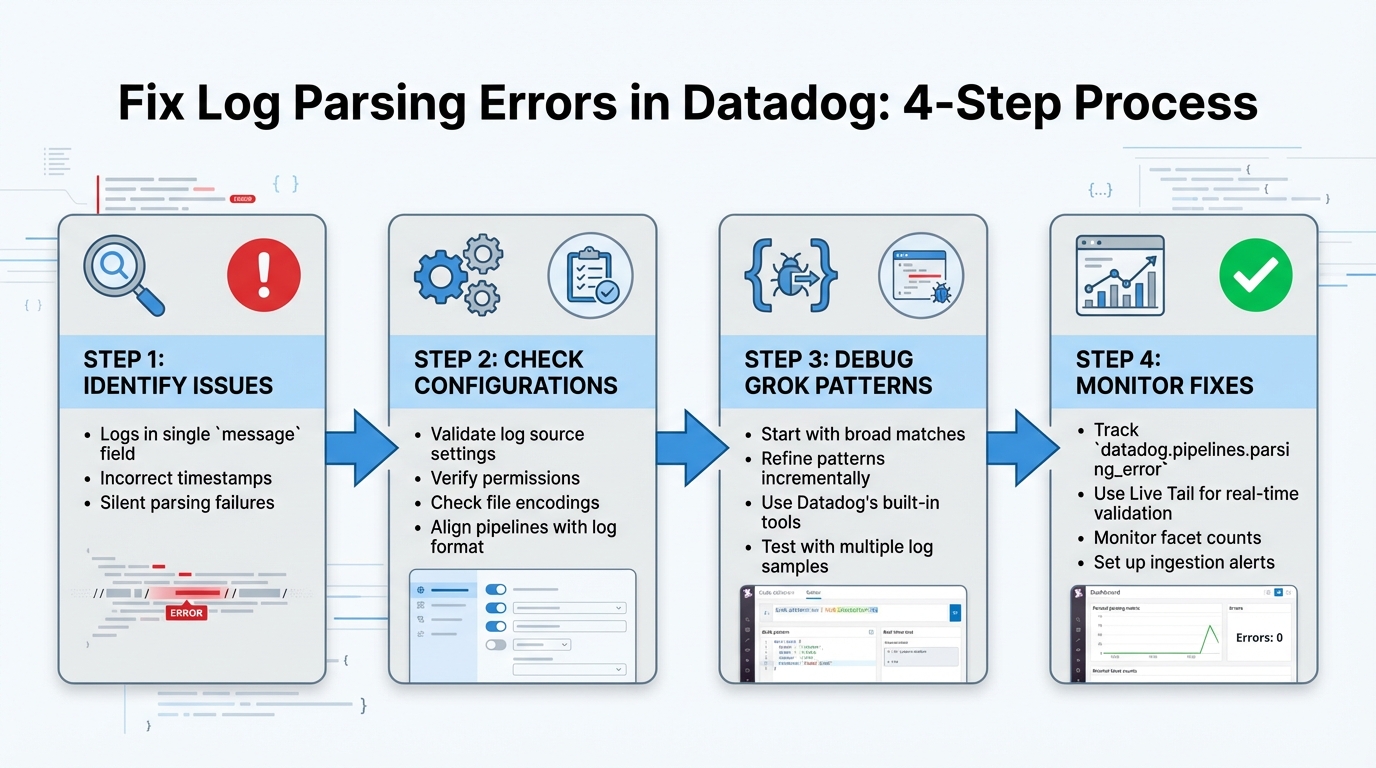 4-Step Process to Fix Datadog Log Parsing Errors