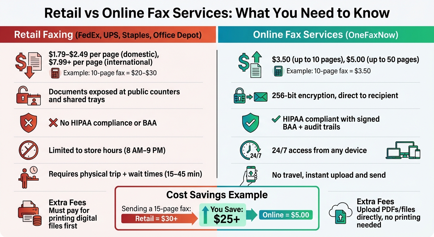 Retail vs Online Fax Services Cost and Features Comparison
