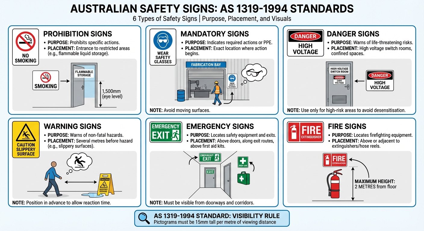 Safety Sign Types and Placement Requirements in Australia