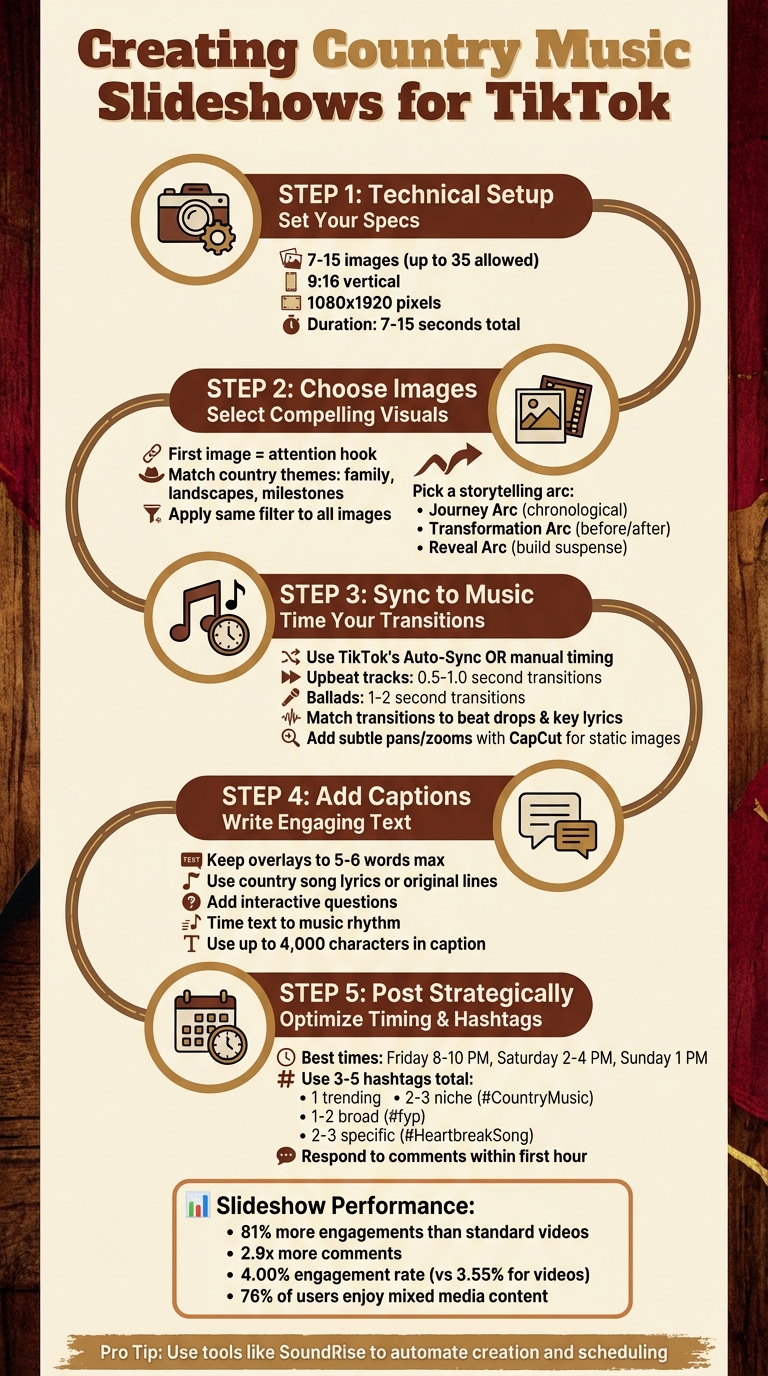 How to Create Country Music Slideshow Videos for TikTok: Step-by-Step Guide