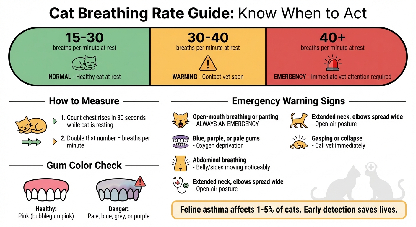 Cat Breathing Rate Guide and Emergency Warning Signs