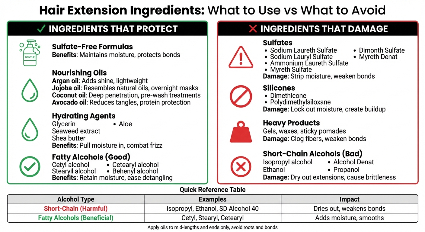 Hair Extension Ingredients Guide: Beneficial vs Harmful Components