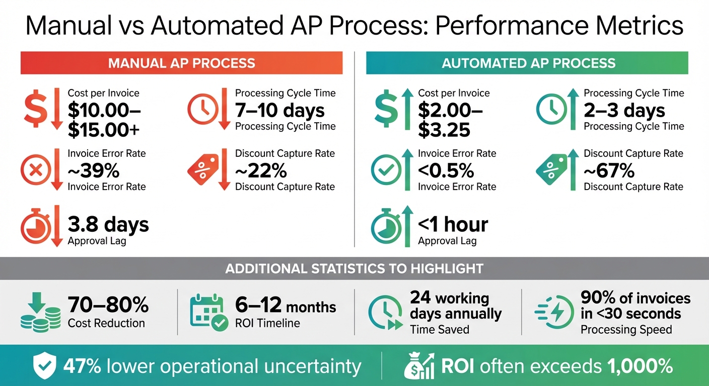 Manual vs Automated AP Process: Key Performance Metrics Comparison