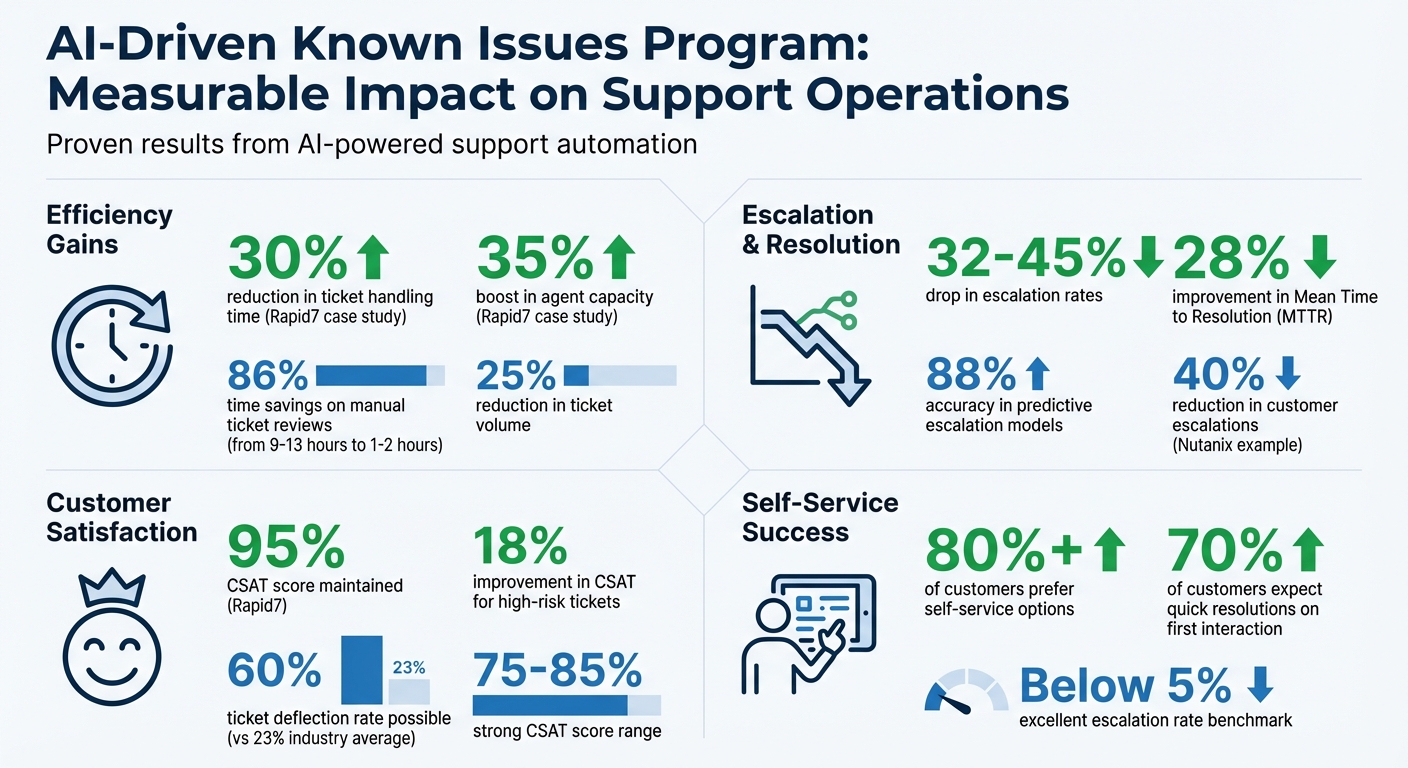 AI-Driven Known Issues Program: Key Performance Metrics and Impact Statistics