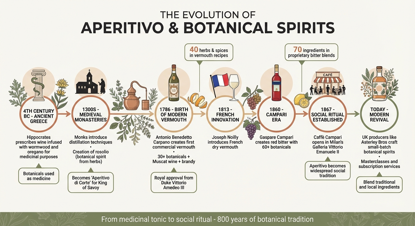 Evolution of Aperitivo: From Ancient Medicine to Modern Cocktail Culture