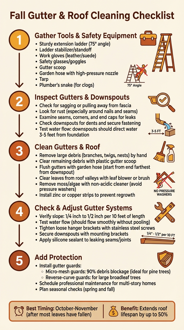Checklist for Fall Gutter and Roof Cleaning - West Coast Washers