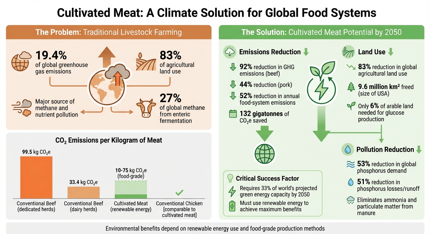 Environmental Impact Comparison: Cultivated Meat vs Conventional Meat
