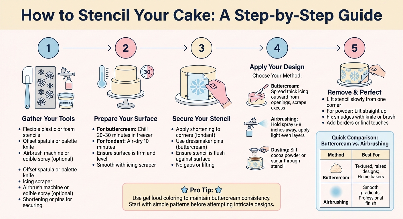 Step-by-Step Guide to Cake Stenciling Techniques