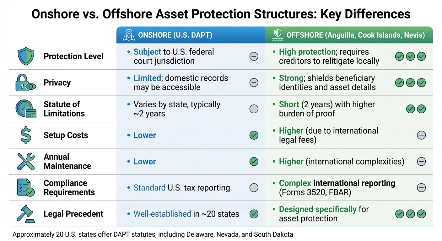 Onshore vs Offshore Asset Protection Structures Comparison