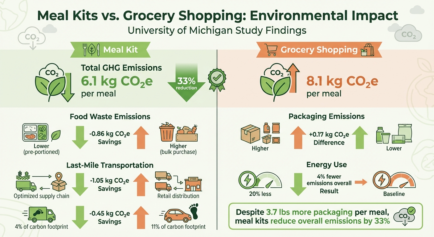 Meal Kits vs Grocery Shopping: Environmental Impact Comparison