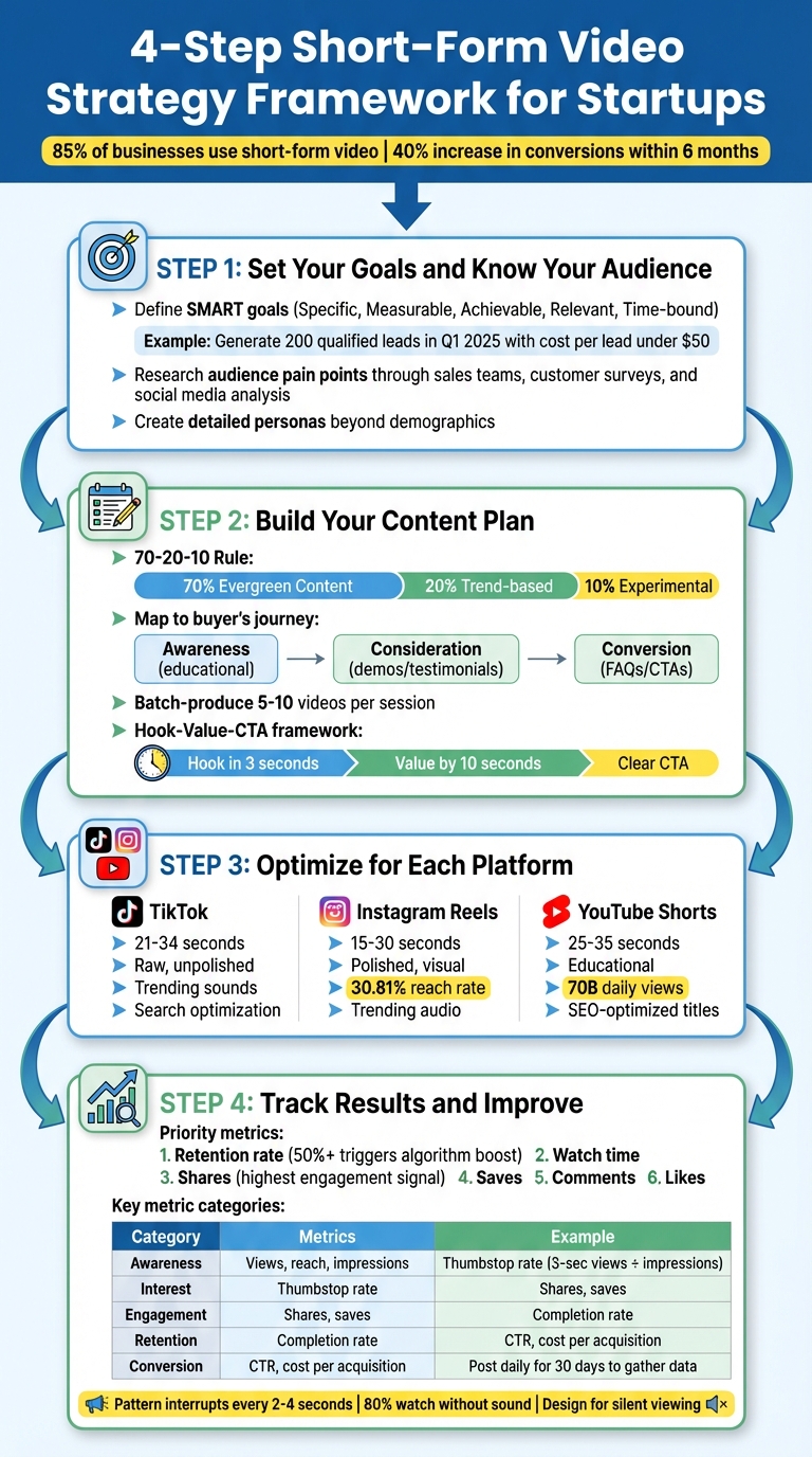 4-Step Short-Form Video Strategy Framework for Startups