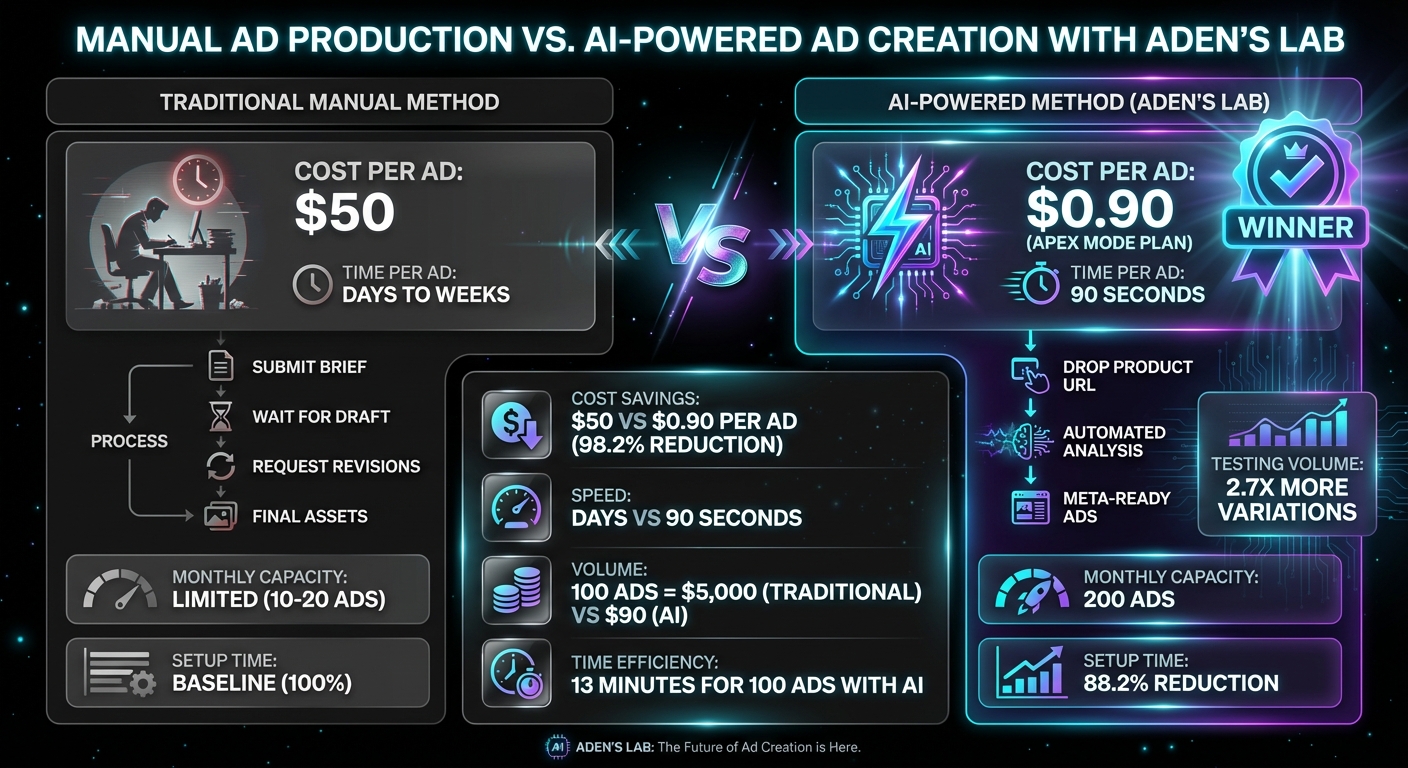 Manual vs AI-Powered Meta Ad Production: Cost and Speed Comparison